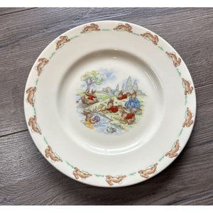 Bunnykins Family At The Lake Royal Doulton Salad Plate 8" Fine Bone China Easter